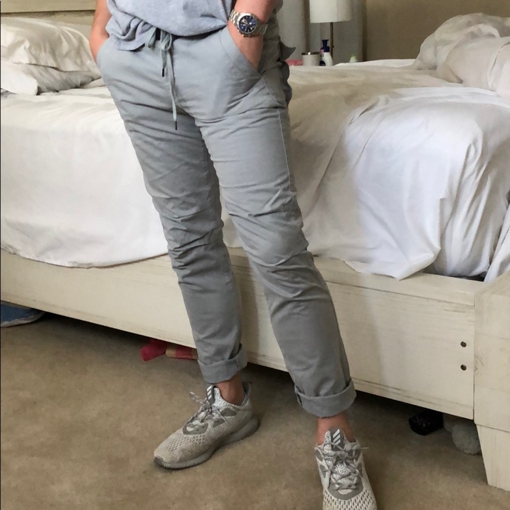 Express Gray khakis drawstring joggers